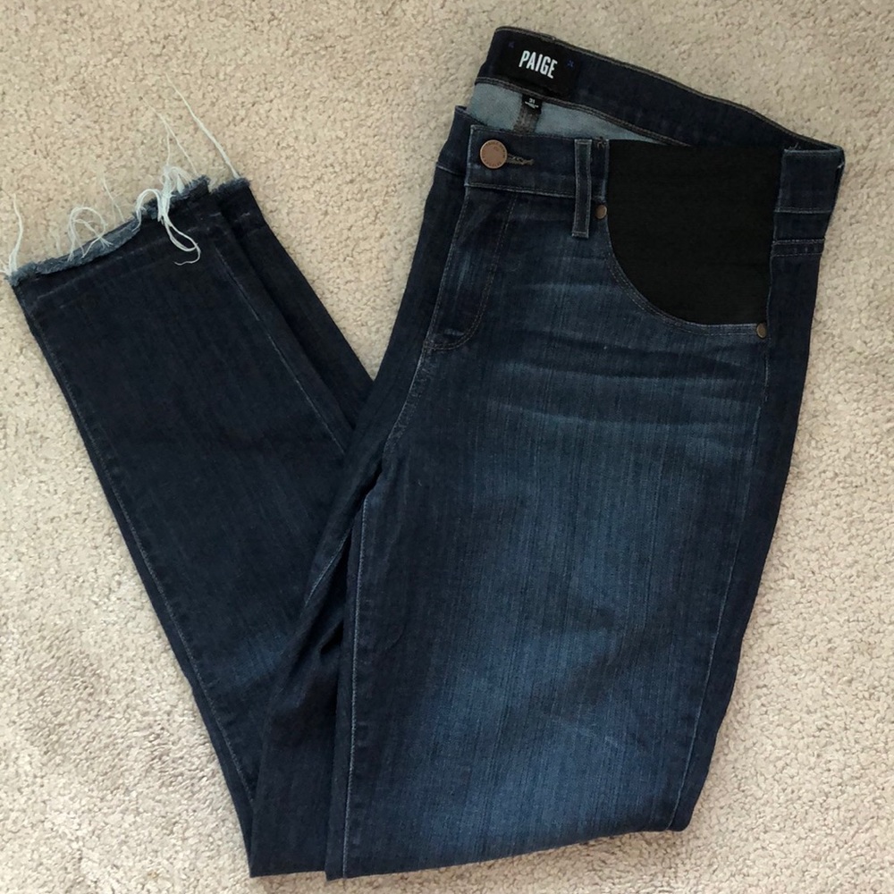 Paige Maternity Verdugo Ankle Jean w/ frayed hem